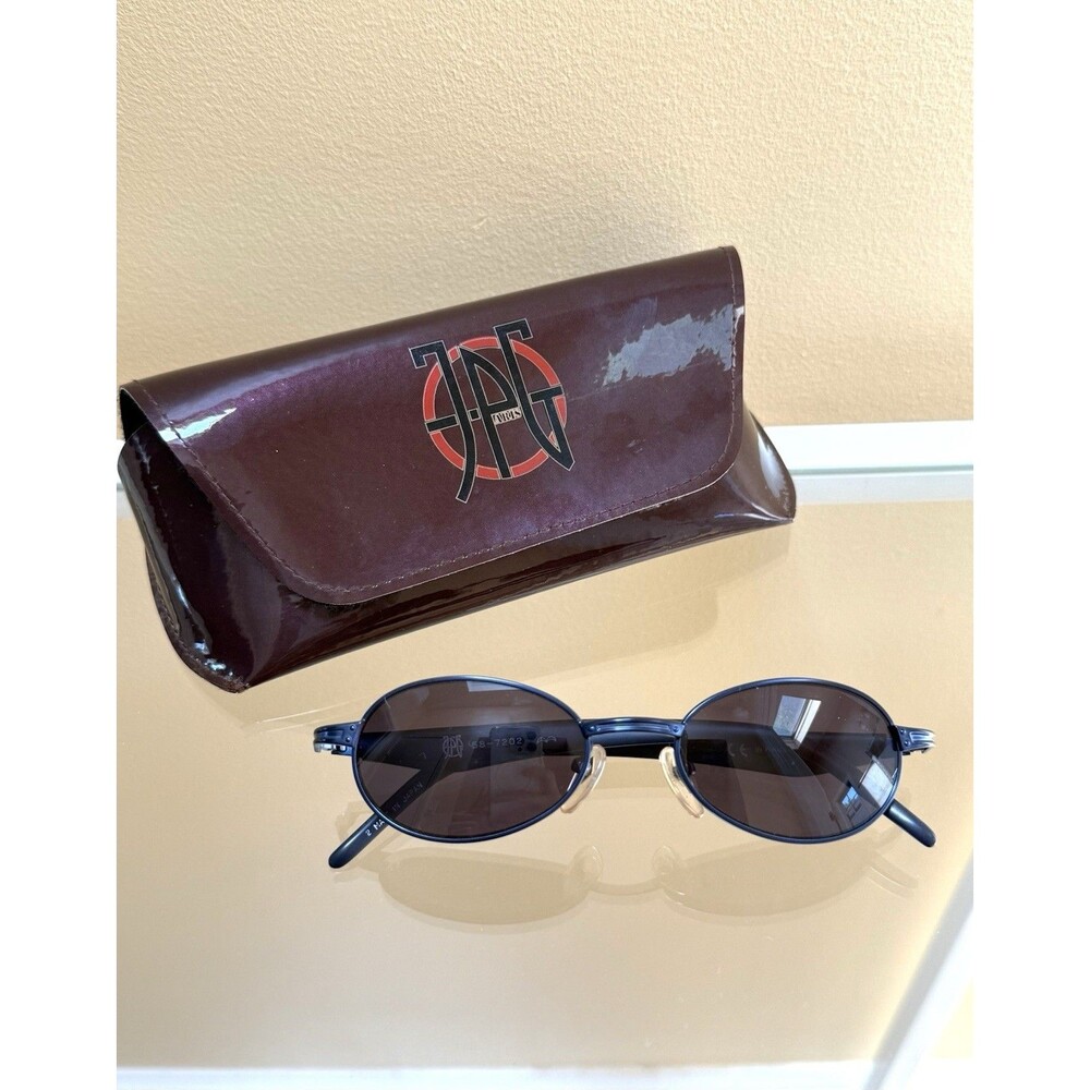 JPG Vintage Sunglasses by Jean Paul Gaultier 58-7202 Blue Black NEW w/ Case!